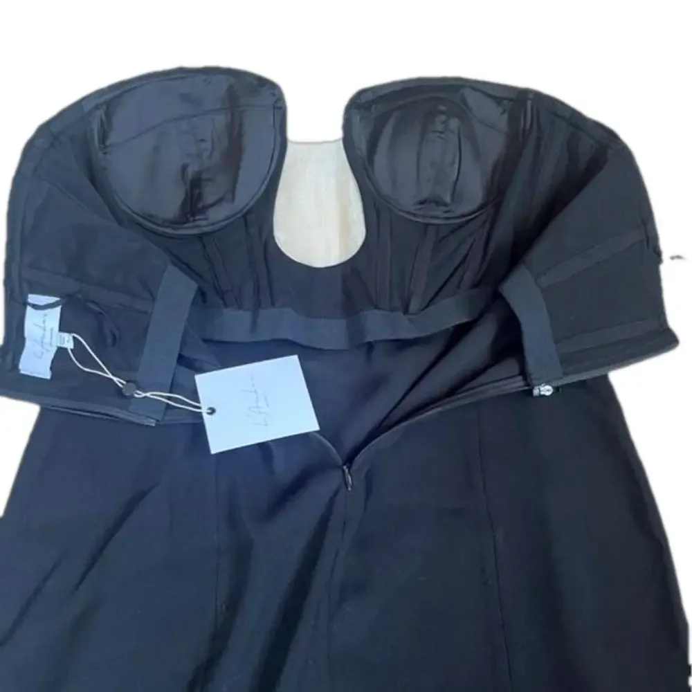 NWT Revolve L'Academie Medium Cosme Mini Dress in Black MSRP $268